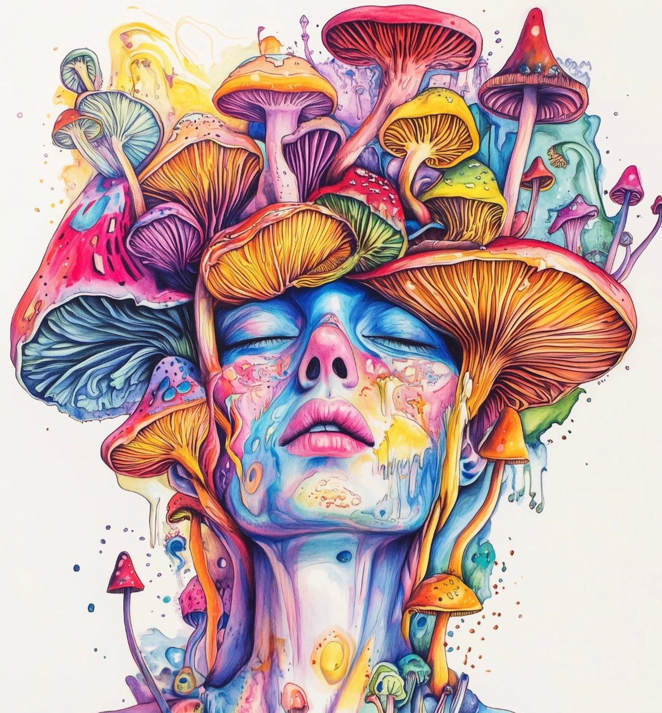 woman on mushrooms